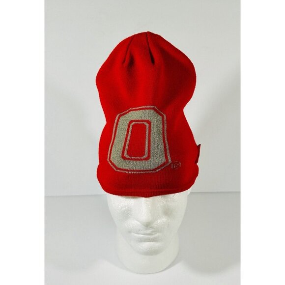 Nike Ohio State Buckeyes Toboggan Beanie Winter Ski Hat Red Columbus Adult - Picture 2 of 11
